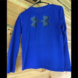 Gently used Under Armour boys blue long sleeve t shirt YXL youth extra large
